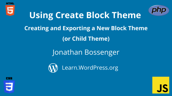 Using Create Block Theme