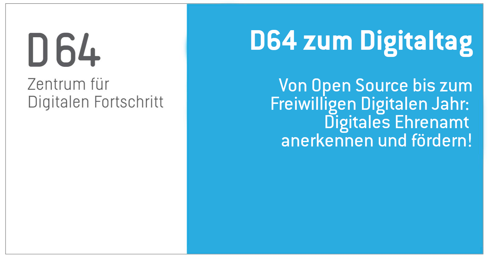 Von Open Source bis zum freiwilligen digitalen Jahr: Digitales Ehrenamt anerkennen und fördern!