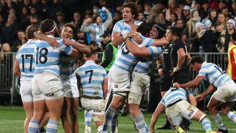 Argentina celebrate victory