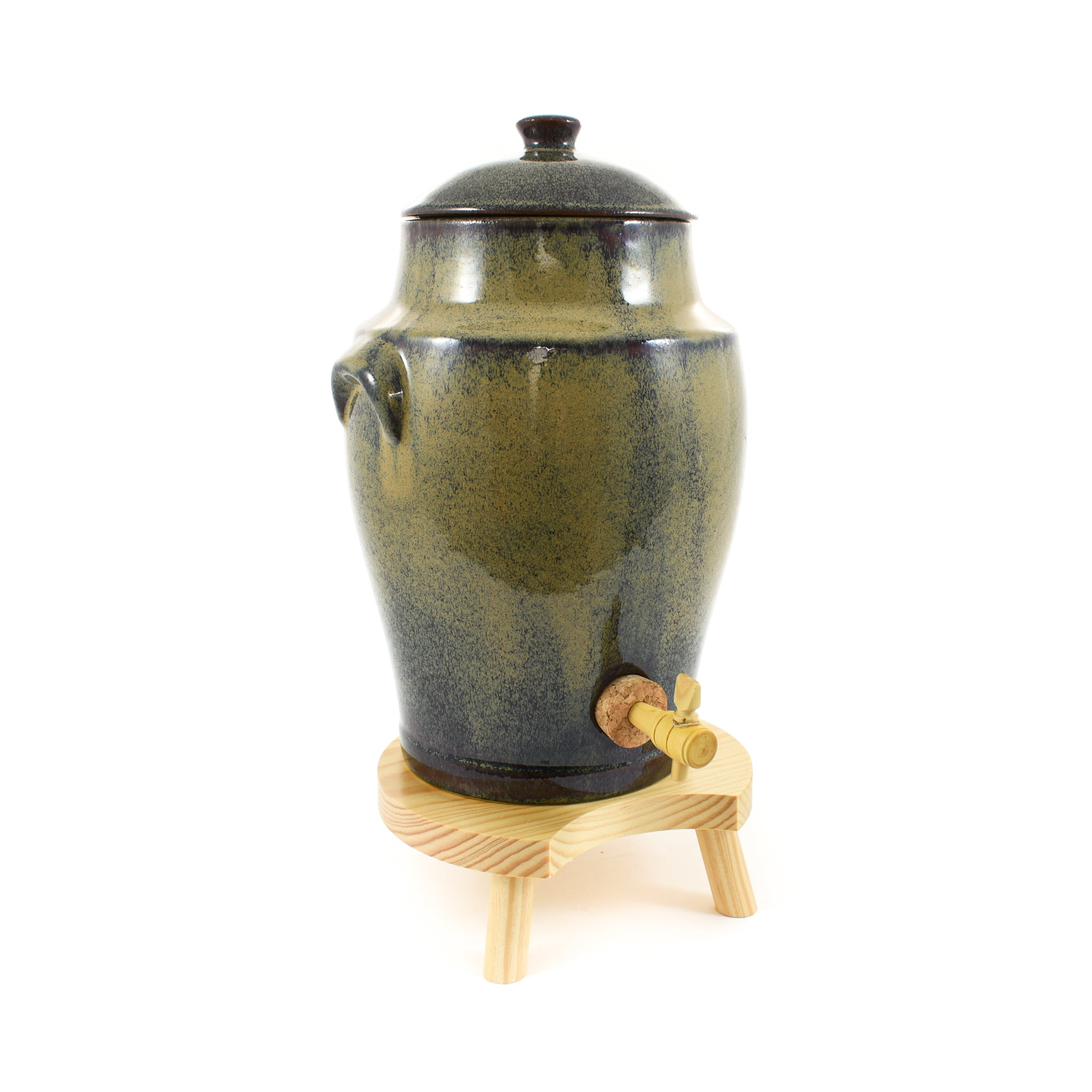 Vinaigrier - Stoneware Vinegar Making Barrel angled