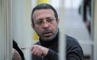 Hennady Korban attends a hearing in his corruption trial in Kyiv, Ukraine, January 25, 2016. (Serhii Nuzhnenko/ Pacific Press/ LightRocket via Getty Images/ via JTA)