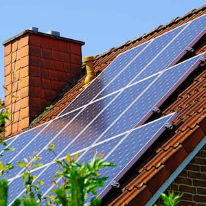 Solar panels on a roof