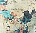 Image 35Depiction of fighting monks demonstrating their skills to visiting dignitaries (early 19th-century mural in the Shaolin Monastery). (from Chinese martial arts)