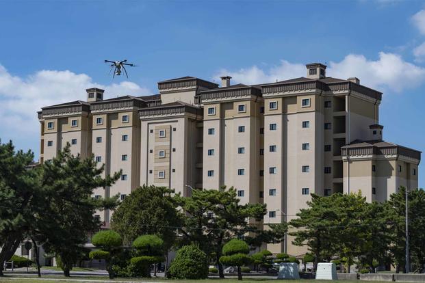 Dorm building at Kunsan Air Base, Republic of Korea.