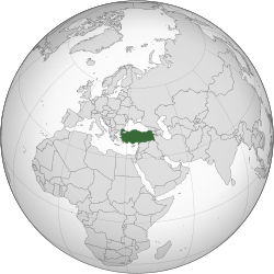 Location of Turkey