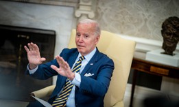 President Biden during a meeting in the Oval Office of the White House on Friday. Biden said during a “60 Minutes” interview that “the pandemic is over.” 