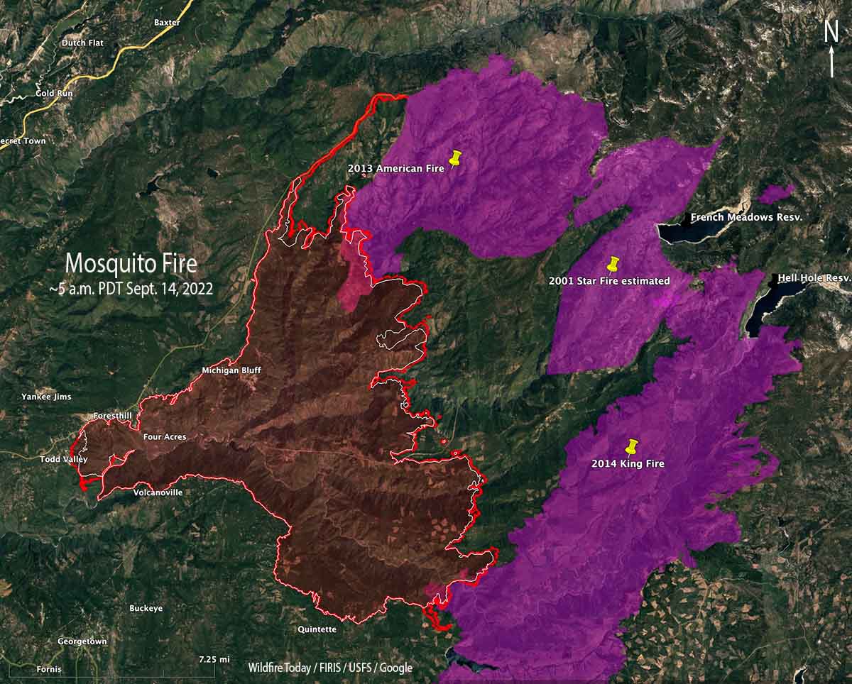 Mosquito Fire map