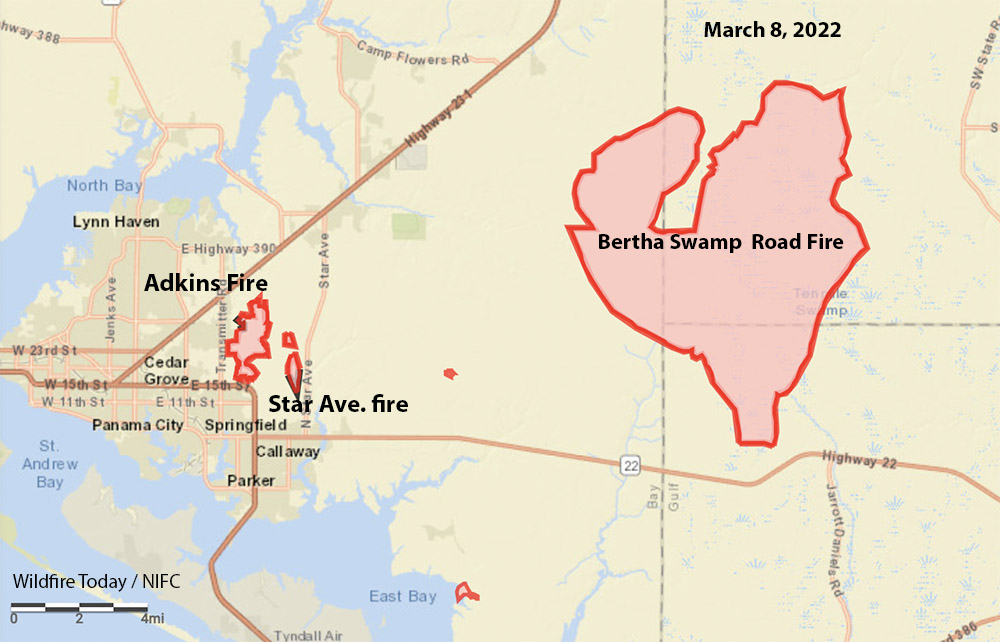 Bertha Swamp Road Fire map