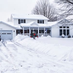 Snow on driveway