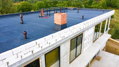 A house with a flat roof