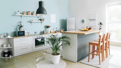 Interior of modern comfortable kitchen