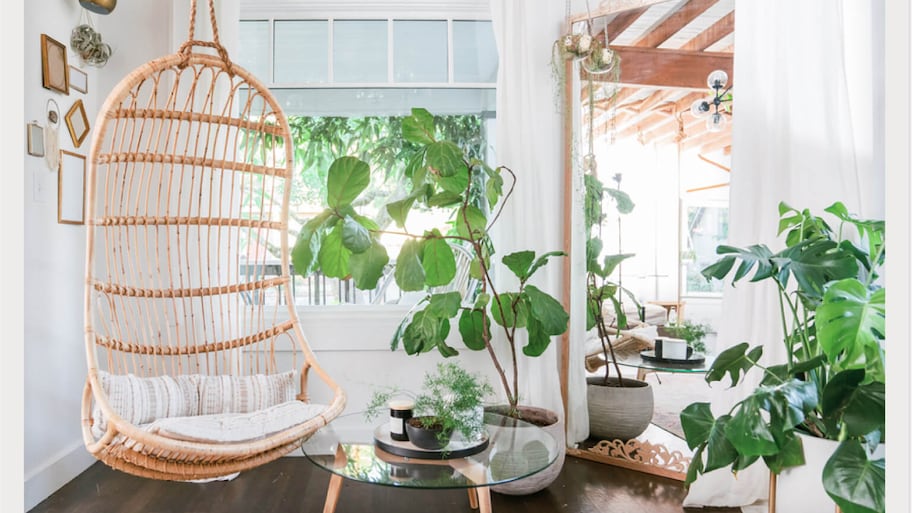 indoor swing in sunroom 