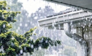 House gutter flooding