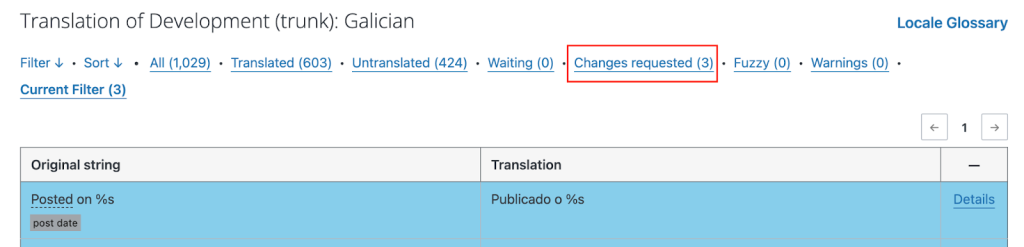 "Changes Requested" status example