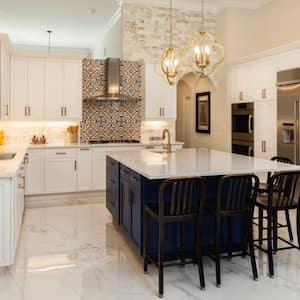 A luxury white kitchen
