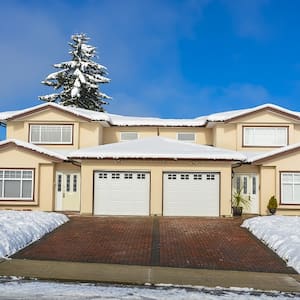 Snow plowed driveway