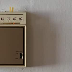 A working vintage thermostat containing mercury