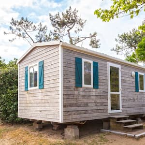 Mobile home on a camping space