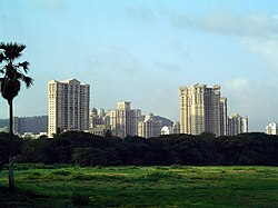 View of Powai from across the Powai lake, Mumbai (MH)