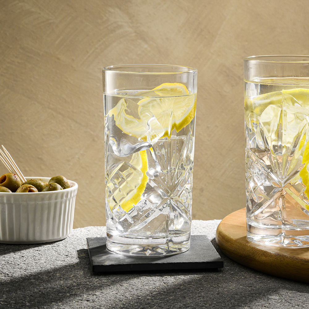 Biarritz Clear Patterned Highball