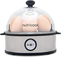 NutriCook Rapid Egg Cooker: 7 Egg Capacity Electric Egg Cooker for Boiled Eggs, Poached Eggs, Scrambled Eggs, or...