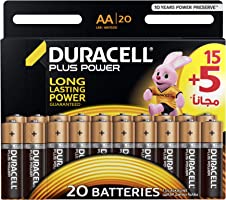 Duracell Plus Power Type AA Alkaline Battery 20 Pack, 32011