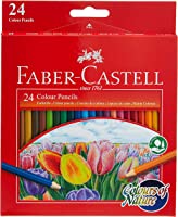 Faber Castell COLOURS OF NATURE COLOUR PENCILS 24 COLOUR IN A CARDBOARD BOX,Assorted designs, 114426