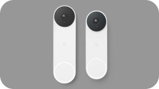 Nest Doorbell (wired) next to Nest Doorbell (battery)