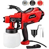 KITLUCK Paint Sprayer, 550W HVLP Power Spray Paint Gun with 3 Nozzles, 3 Pattern, 1200ml Container, Led Light, Electric Paint Sprayer for Home Interior and Exterior, House Painting, Furniture, Fence