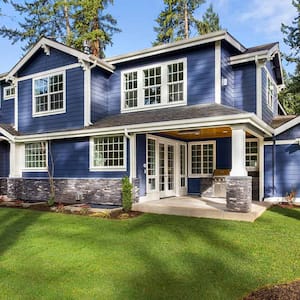 The exterior of a house on a sunny day