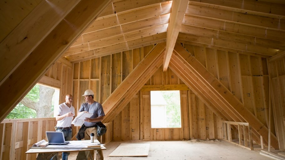 Contractors discussing plans