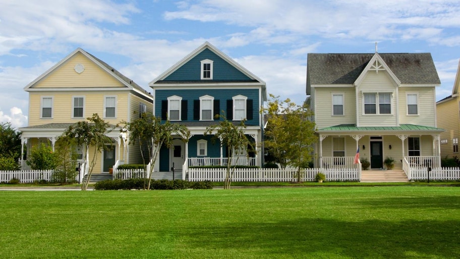 An array of vintage styled cottage houses