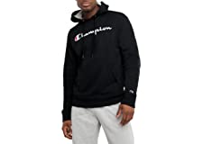 Champion Men's Pullover Hoodie, Powerblend Fleece Midweight Hooded Sweatshirt For Men, Best Hoodies for Men, Script