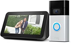 Ring Video Doorbell (Satin Nickel) bundle with Echo Show 5 (2nd Gen)