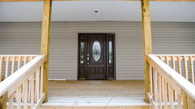 new exterior front door and porch