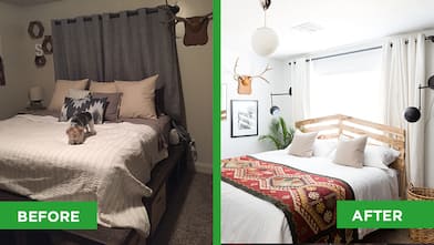 before and after bedroom makeover