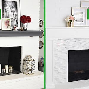 before and after fireplace makeover