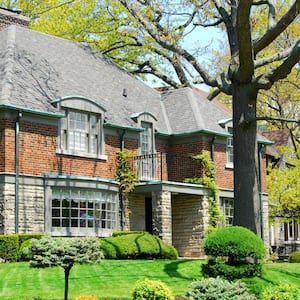 House surrounded by trees