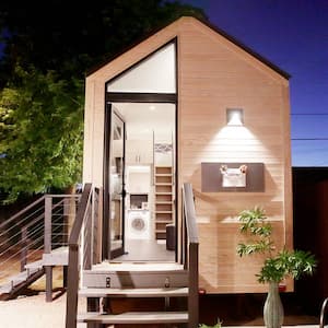 Tiny house yard night