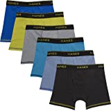 Hanes Boys' Mesh Boxer Briefs, 6-Pack, Moisture-Wicking Cotton Blend Mesh Briefs, 6-Pack (Color/Pattern May Vary)