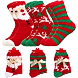 Yoicy Women Christmas Fuzzy Fluffy Socks - Cozy Warm Slipper Bed Socks For Xmas Gift
