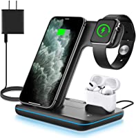 WAITIEE Wireless Charger 3 in 1, 15W Fast Charging Station for Apple iWatch 6/5/4/3/2/1,AirPods Pro,for iPhone14/13...