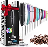 Zulay Original Milk Frother Handheld Foam Maker for Lattes - Whisk Drink Mixer for Coffee, Mini Foamer for Cappuccino,...