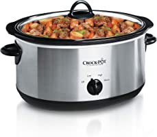 Crock-Pot 7-Quart Oval Manual Slow Cooker | Stainless Steel (SCV700-S-BR)