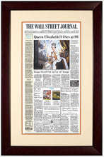 Load image into Gallery viewer, Queen Elizabeth II Dies at 96 | The Wall Street Journal, Framed Reprint, September 9, 2022
