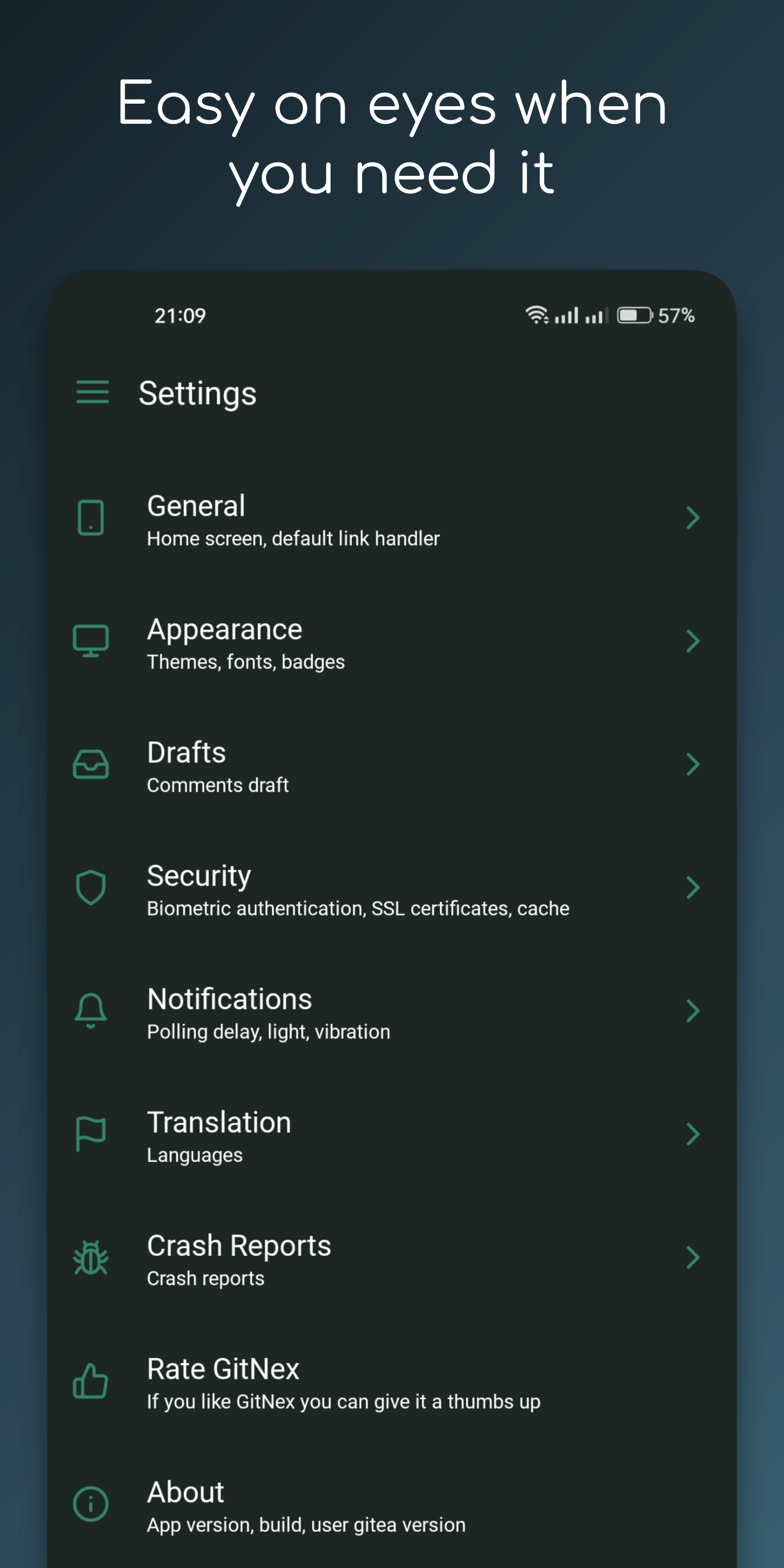 GitNex - App Settings