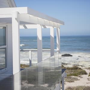 View from beach house looking at the ocean