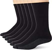 Hanes Men's Max Cushion Crew Socks, Available in 6 and 12-Pair Pack