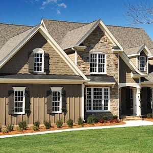 The exterior of a house on a bright day