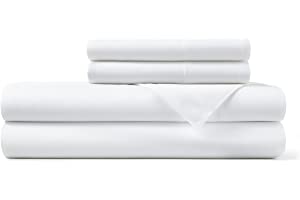 Hotel Sheets Direct 100% Bamboo Sheets - Queen Size Sheet and Pillowcase Set - Cooling, 4-Piece Bedding Sets - White